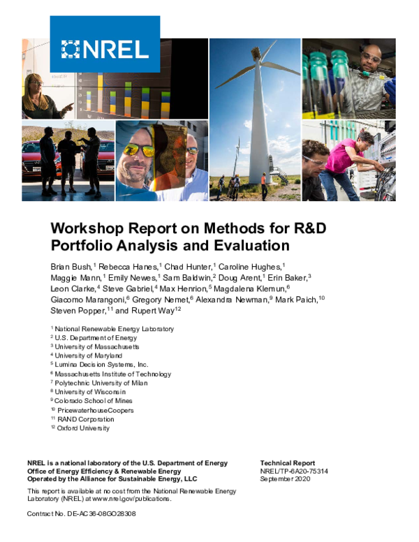 (PDF) Methods for R Portfolio Analysis and Evaluation (Workshop Report)