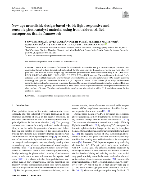 (PDF) New age monolithic design-based visible light responsive and ...