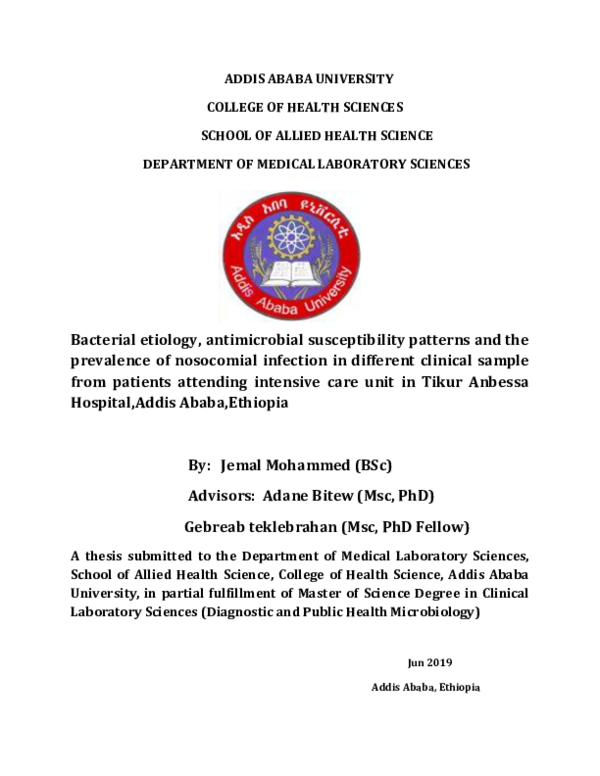 (PDF) Bacterial etiology antimicrobial suscept