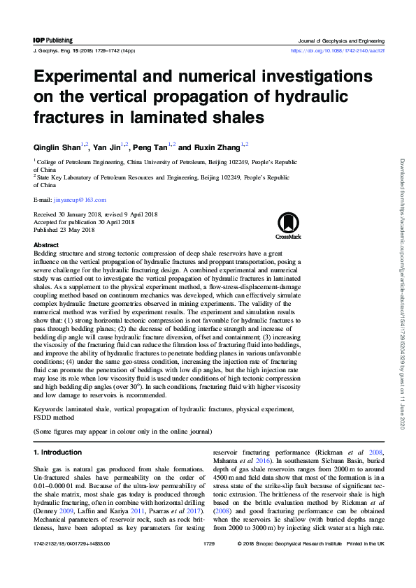 (PDF) Experimental and numerical investigations on the vertical ...