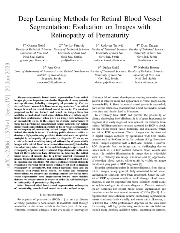 (PDF) Deep Learning Methods for Retinal Blood Vessel Segmentation ...
