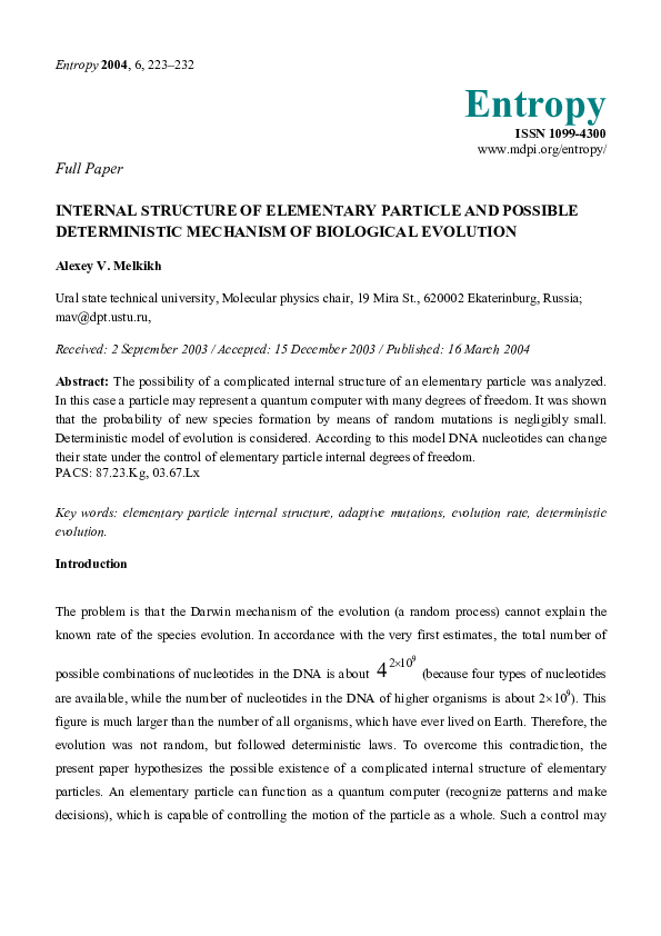 (PDF) Internal Structure of Elementary Particle and Possible ...