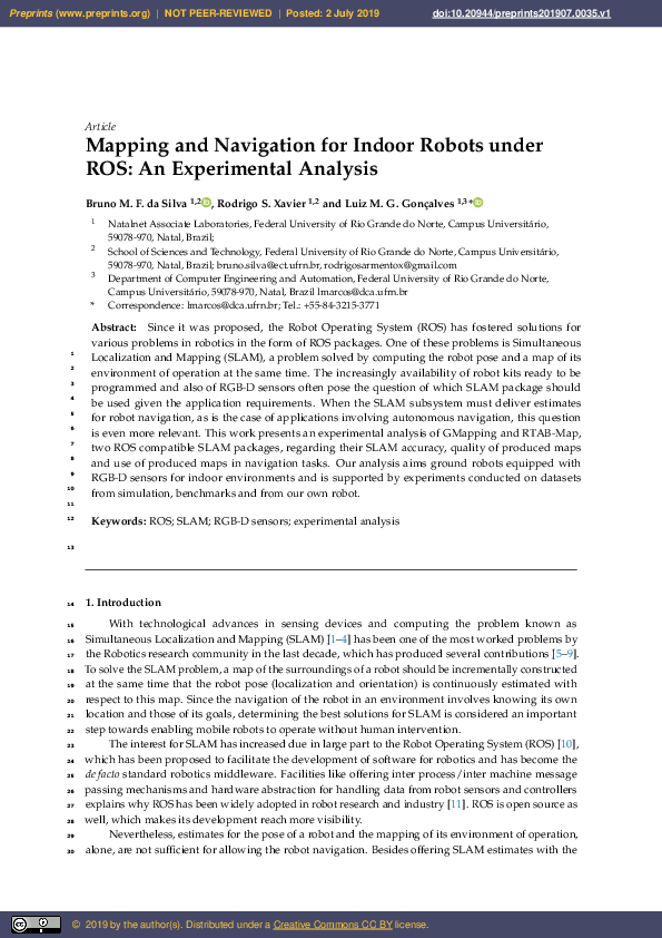 (PDF) Mapping and Navigation for Indoor Robots under ROS: An ...