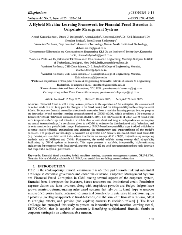 (PDF) A Hybrid Machine Learning Framework for Financial Fraud Detection ...