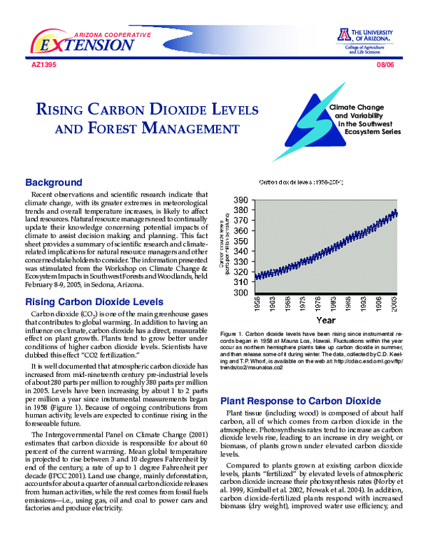(PDF) Rising Carbon Dioxide Levels and Forest Management