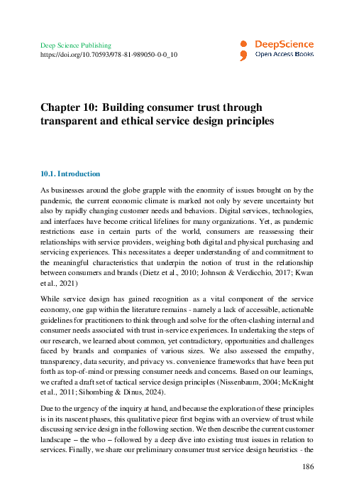 (PDF) Building consumer trust through transparent and ethical service ...