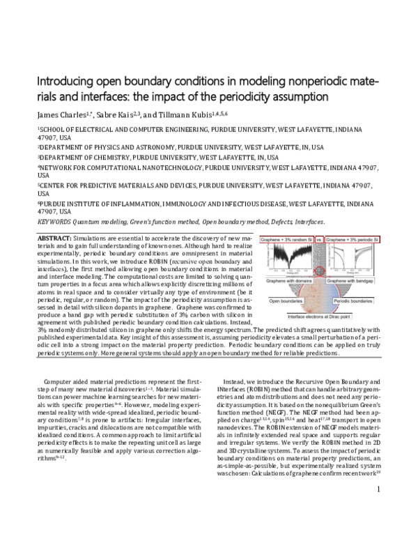 (PDF) Introducing Open boundary conditions in modeling nonperiodic ...