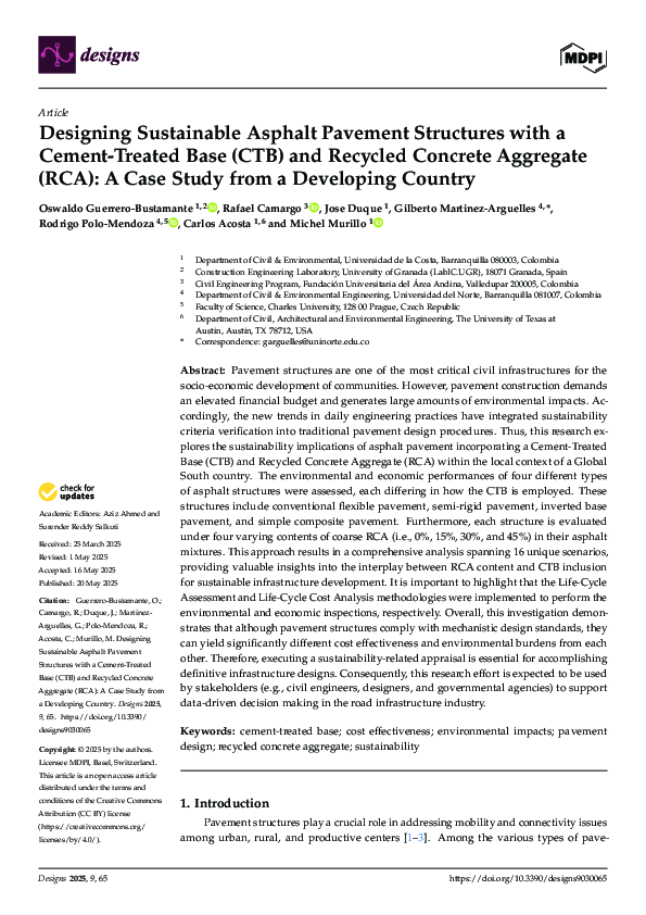 (PDF) Designing Sustainable Asphalt Pavement Structures with a Cement ...