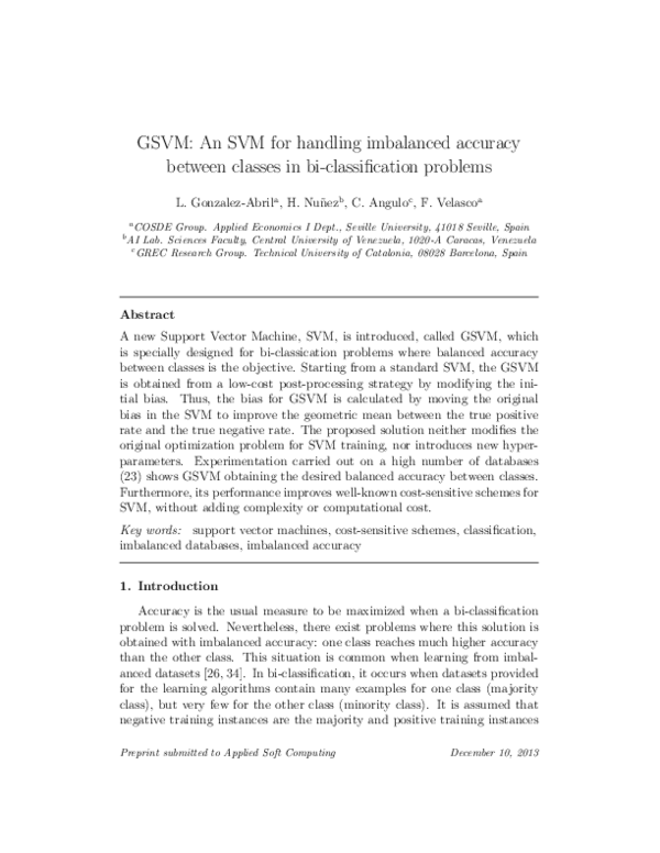 (PDF) GSVM: An SVM for handling imbalanced accuracy between classes ...