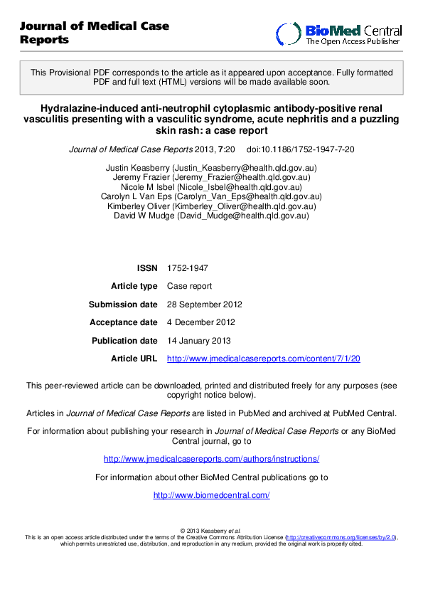 (PDF) Hydralazine-induced anti-neutrophil cytoplasmic antibody-positive ...