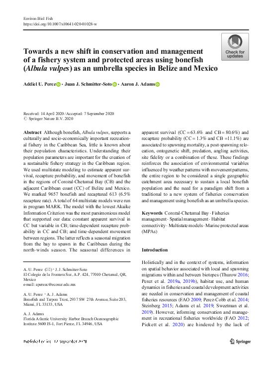 (PDF) Towards a new shift in conservation and management of a fishery ...