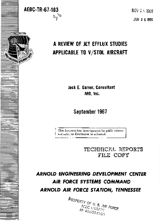 (PDF) A Review of Jet Efflux Studies Applicable to V/Stol Aircraft