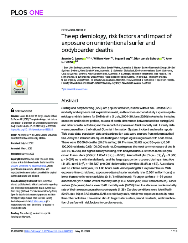 (PDF) The epidemiology, risk factors and impact of exposure on ...