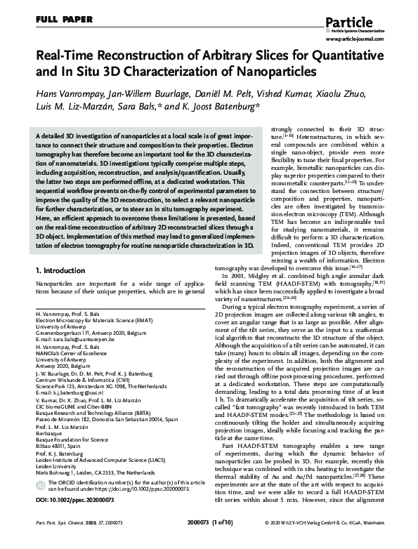 (PDF) Real‐Time Reconstruction of Arbitrary Slices for Quantitative and ...