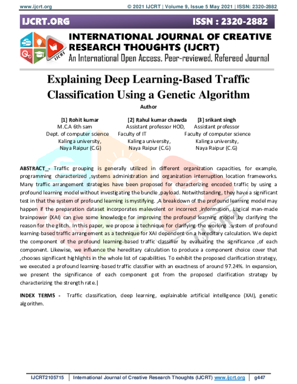 (PDF) Explaining Deep Learning-Based Traffic Classification Using a ...