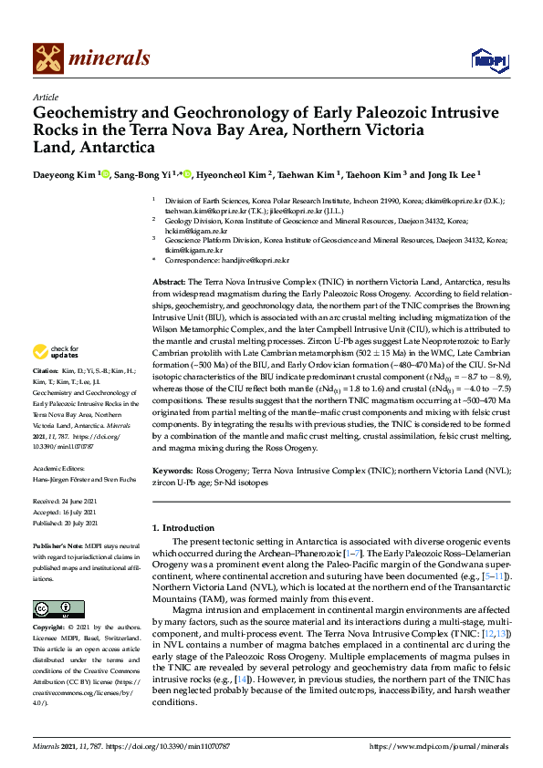 (PDF) Geochemistry and Geochronology of Early Paleozoic Intrusive Rocks ...