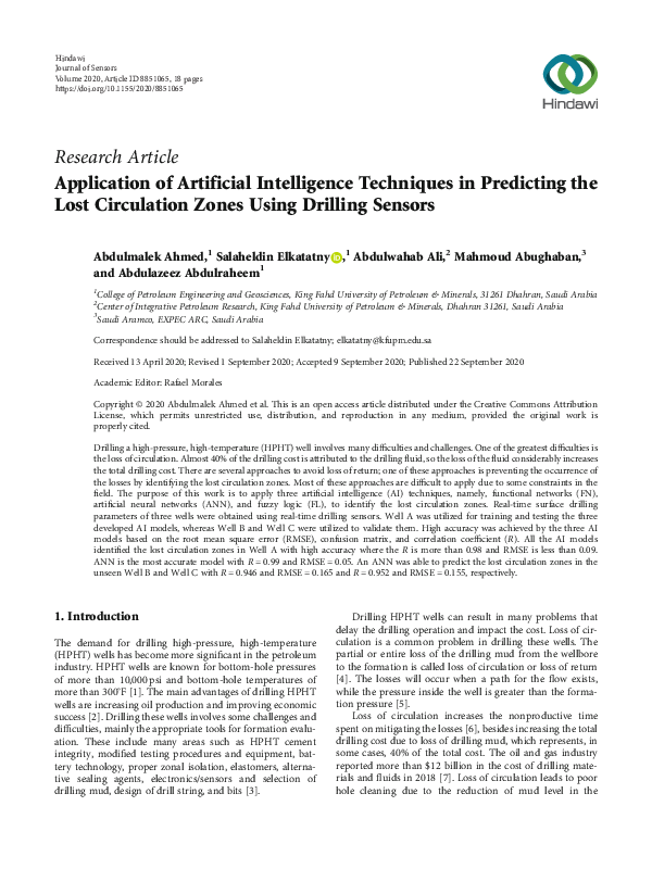 (PDF) Application of Artificial Intelligence Techniques in Predicting ...