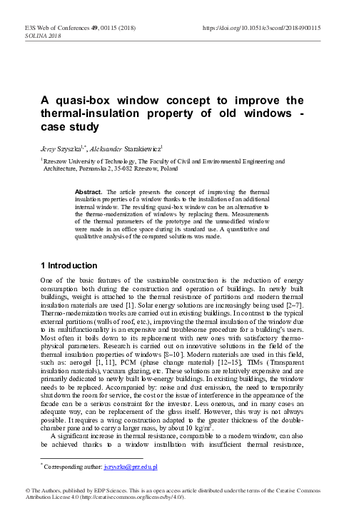 (PDF) A quasi-box window concept to improve the thermal-insulation ...