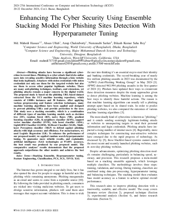 (PDF) Enhancing The Cyber Security Using Ensemble Stacking Model For ...