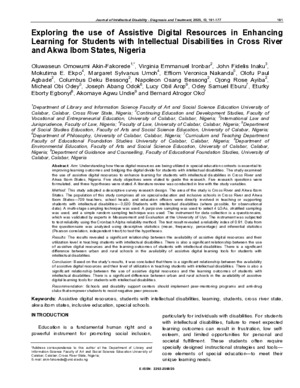 (PDF) Exploring the use of Assistive Digital Resources in Enhancing ...