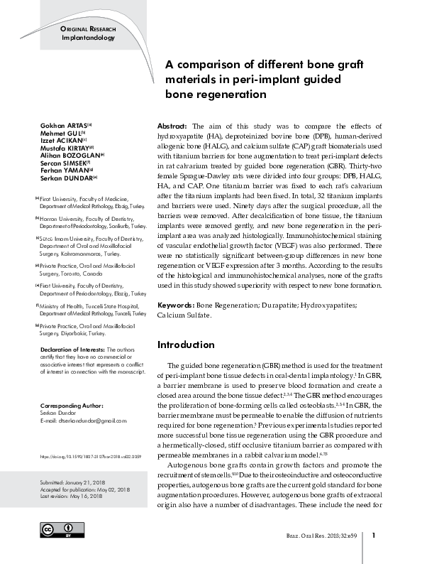 (PDF) A comparison of different bone graft materials in peri-implant ...