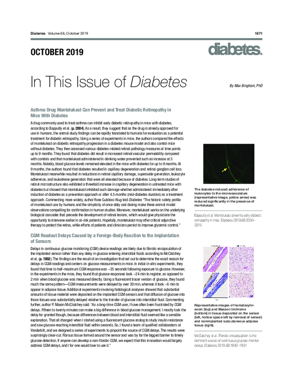 (PDF) Diabetes and diabetic retinopathy