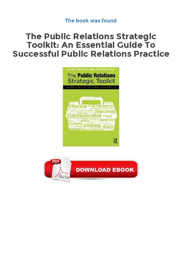 (PDF) The Public Relations Strategic Toolkit: An Essential Guide to ...