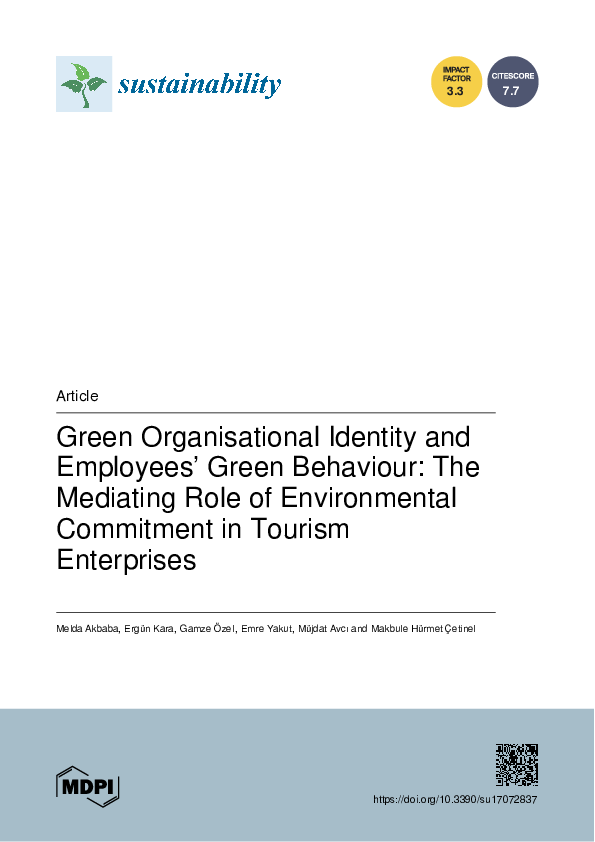 (PDF) Green Organisational Identity and Employees' Green Behaviour: The ...