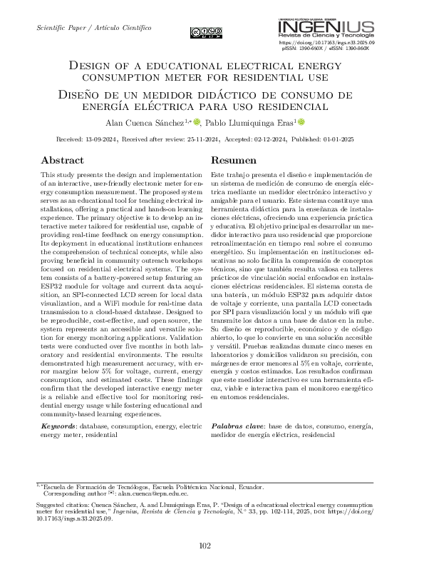 (PDF) Design of a educational electrical energy consumption meter for ...