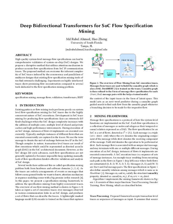 (PDF) Deep Bidirectional Transformers for SoC Flow Specification Mining