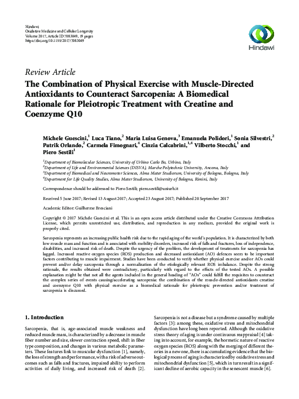(PDF) The Combination of Physical Exercise with Muscle-Directed ...