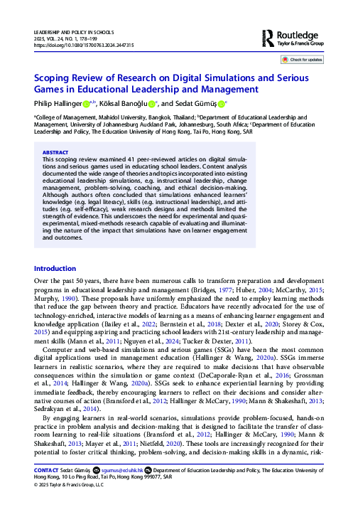 (PDF) Scoping Review of Research on Digital Simulations and Serious ...