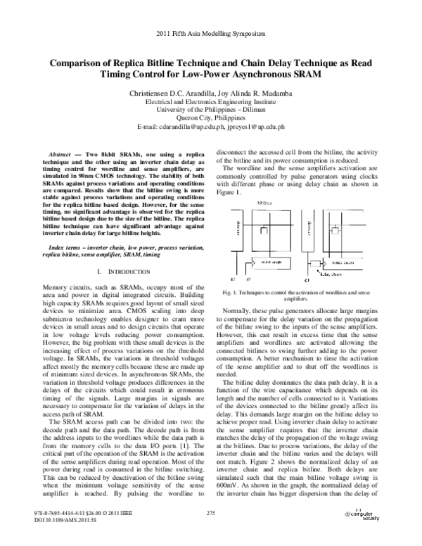 (PDF) Comparison of Replica Bitline Technique and Chain Delay Technique ...