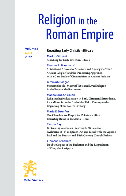 (PDF) Performing Anathema: Reading ἀνάθεμα ἔστω (Galatians 1:8-9) as ...