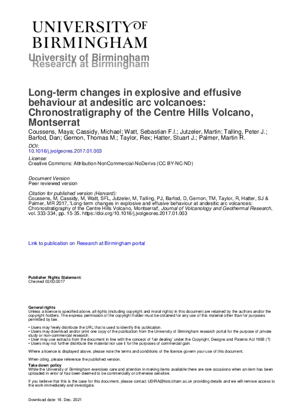 (PDF) Long-term changes in explosive and effusive behaviour at ...