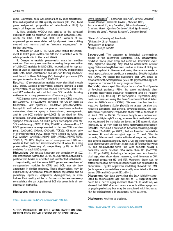 (PDF) Indication of Cell Aging Based on Dnamethylation in Early Stage ...