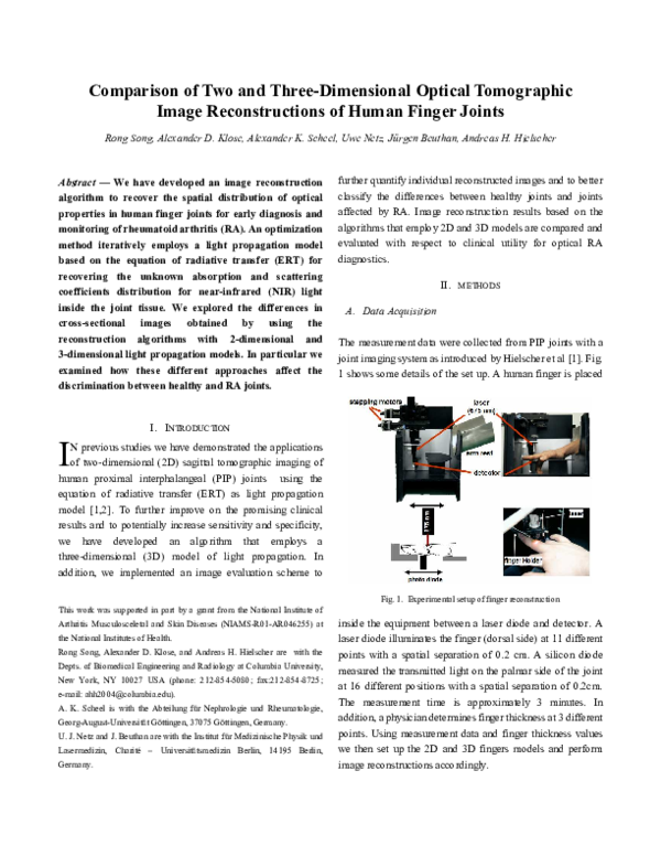 (PDF) Comparison of Two and Three-Dimensional Optical Tomographic Image ...