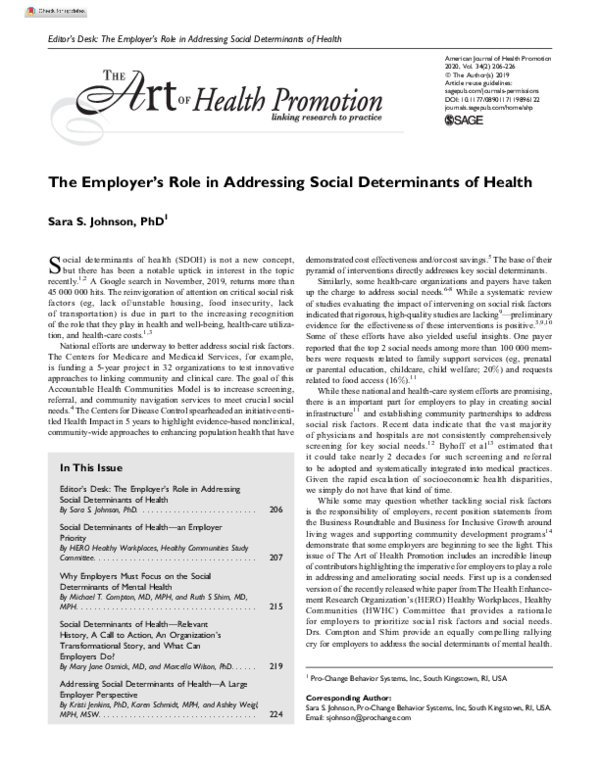 (PDF) The Art of Health Promotion: linking research to practice