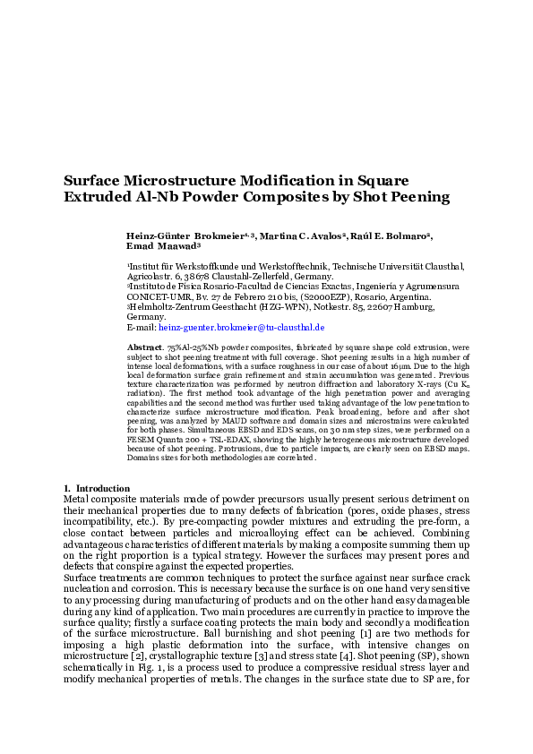 (PDF) Surface Microstructure Modification in Square Extruded Al-Nb ...