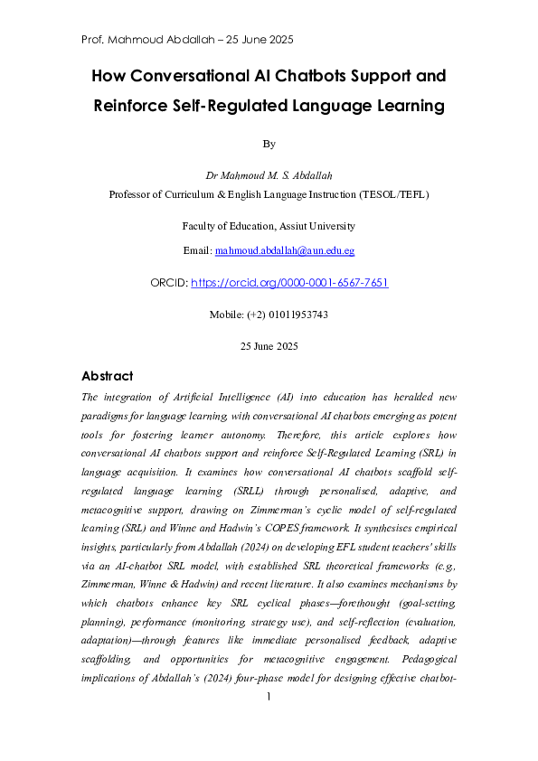 (PDF) How Conversational AI Chatbots Support and Reinforce Self ...