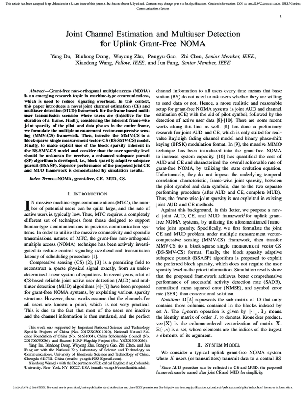 (PDF) Joint channel estimation and multi-user detection for MC-CDMA ...