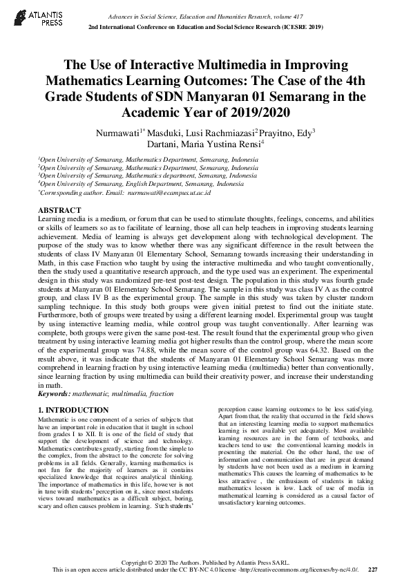 (PDF) The Use of Interactive Multimedia in Improving Mathematics ...
