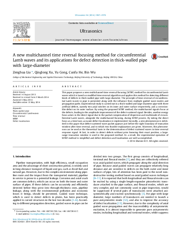 (PDF) A new multichannel time reversal focusing method for ...