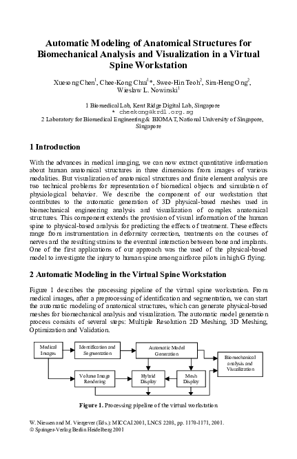 (PDF) Automatic Modeling of Anatomical Structures for Biomechanical ...