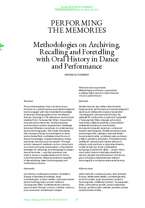 (PDF) Methodologies on Archiving, Recalling and Foretelling with Oral ...