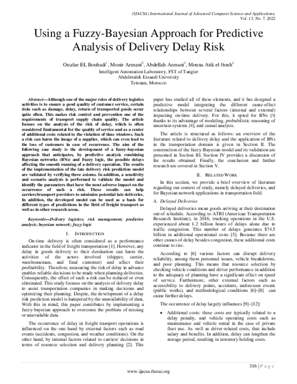 (PDF) Using a Fuzzy-Bayesian Approach for Predictive Analysis of ...