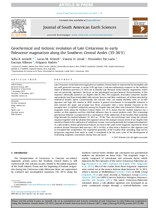 (PDF) Geochemical and tectonic evolution of Late Cretaceous to early ...