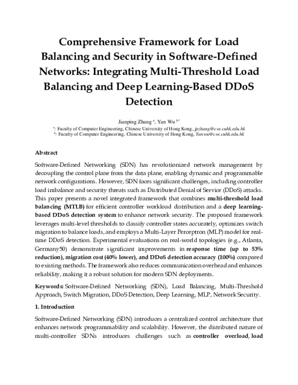 (PDF) Comprehensive Framework for Load Balancing and Security in ...