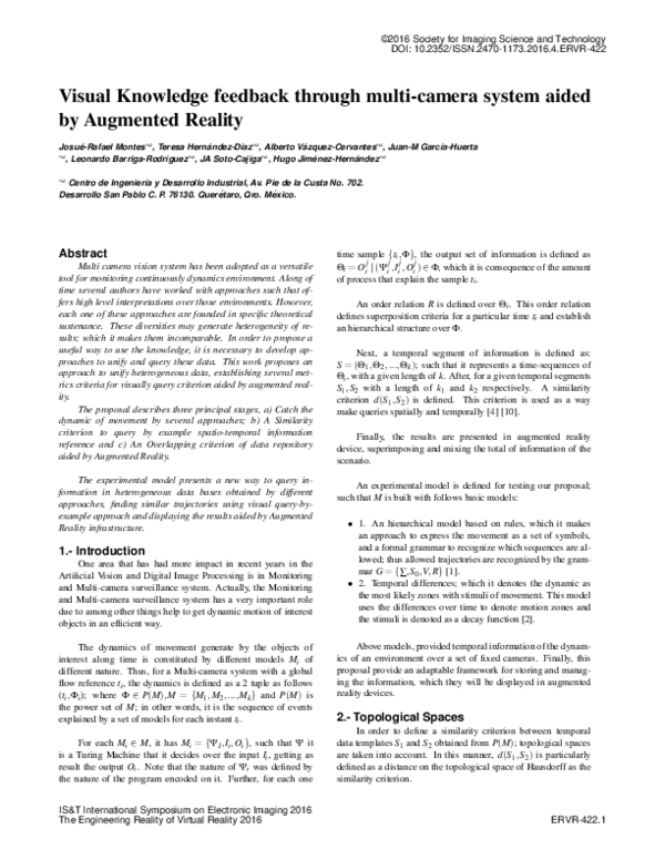 (PDF) Visual Knowledge feedback through multi-camera system aided by ...