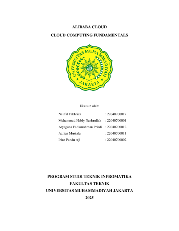 (PDF) Cloud Computing Fundamental - Kelompok 4